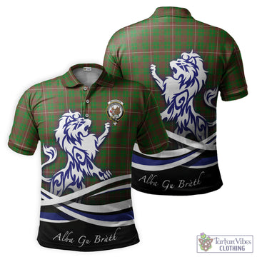 MacKinnon Hunting Modern Tartan Polo Shirt with Alba Gu Brath Regal Lion Emblem