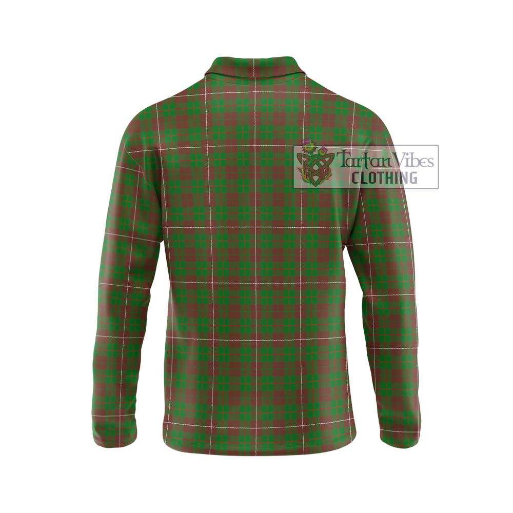 MacKinnon Hunting Modern Tartan Long Sleeve Polo Shirt with Family Crest DNA In Me Style - Tartanvibesclothing Shop