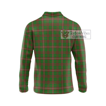 MacKinnon Hunting Modern Tartan Long Sleeve Polo Shirt with Family Crest DNA In Me Style