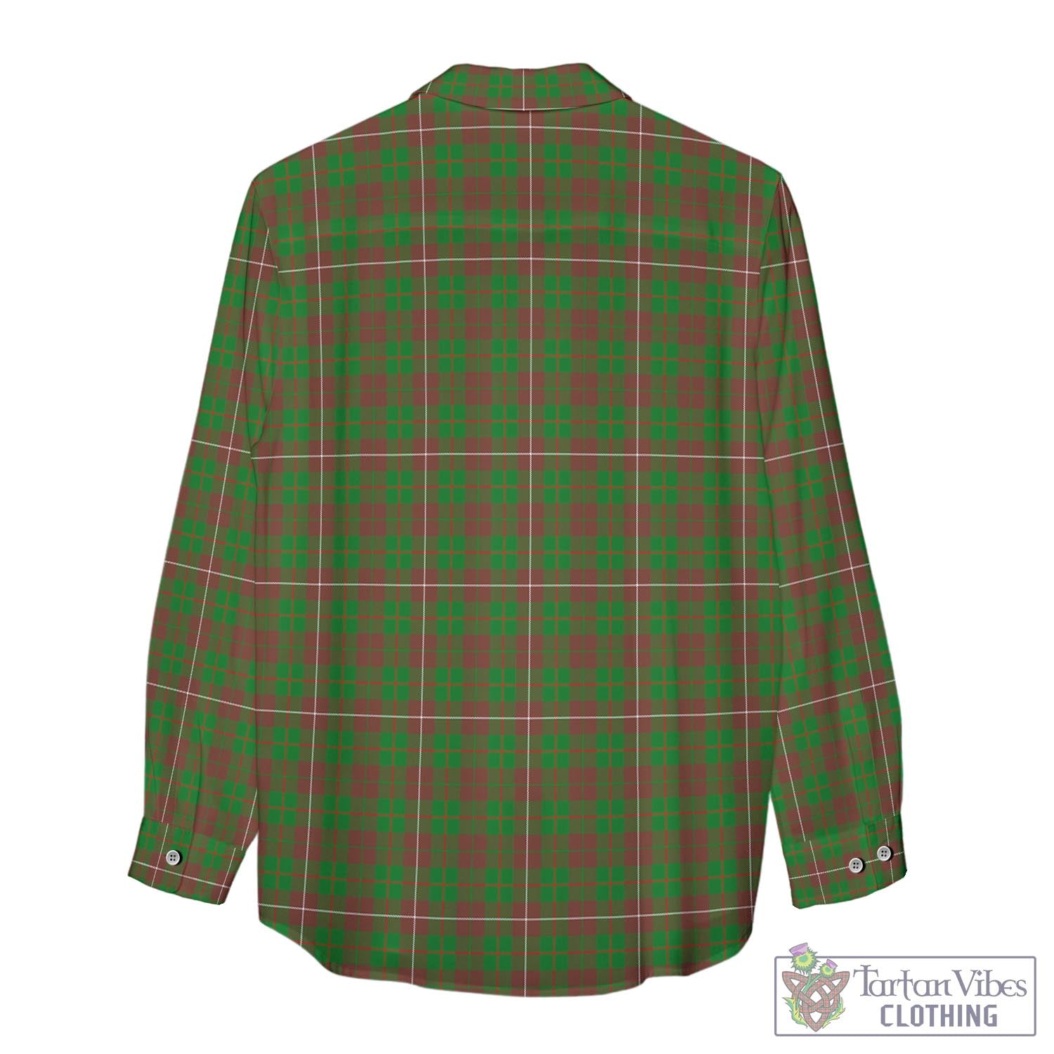 Tartan Vibes Clothing MacKinnon Hunting Modern Tartan Womens Casual Shirt with Family Crest