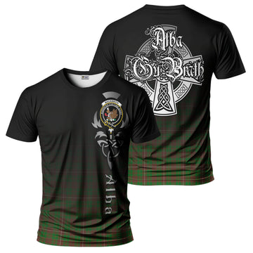 MacKinnon Hunting Modern Tartan T-Shirt Featuring Alba Gu Brath Family Crest Celtic Inspired