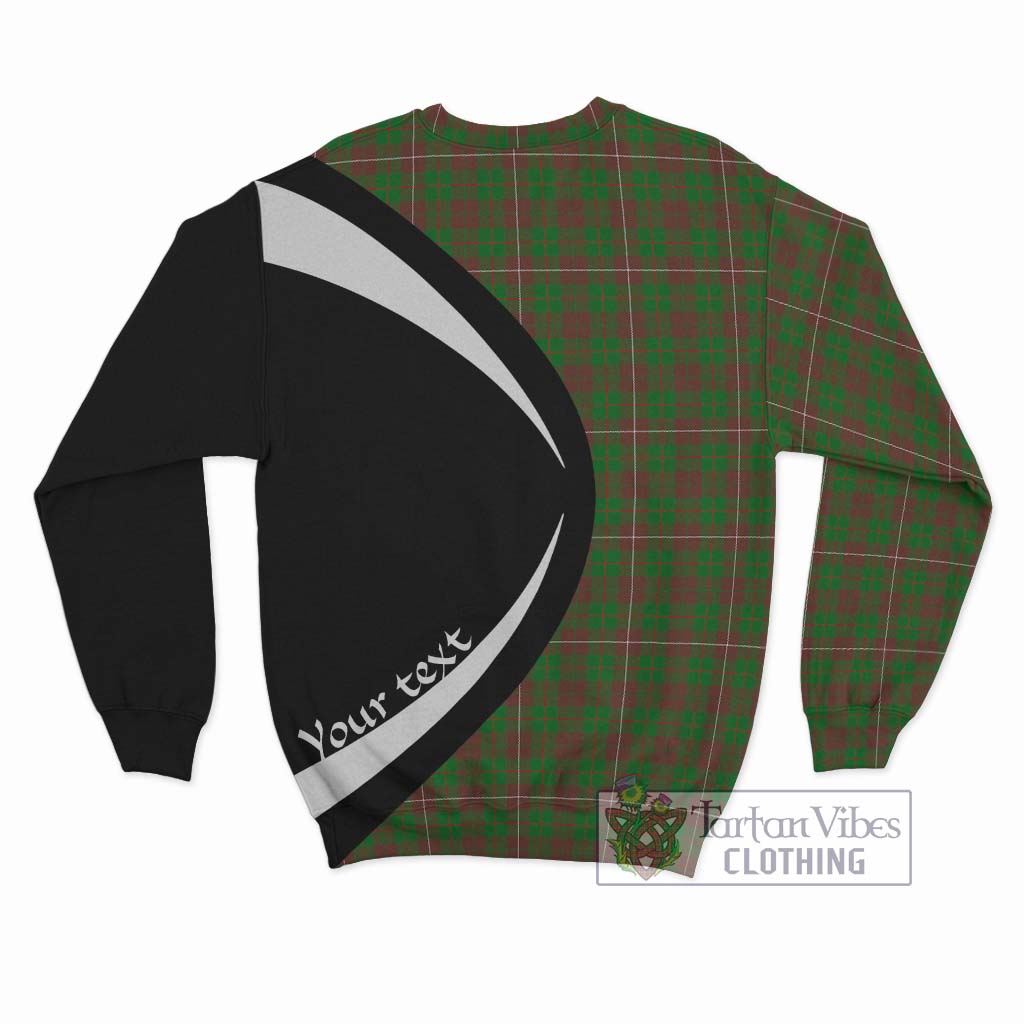 MacKinnon Hunting Modern Tartan Sweatshirt with Family Crest Circle Style - Tartan Vibes Clothing