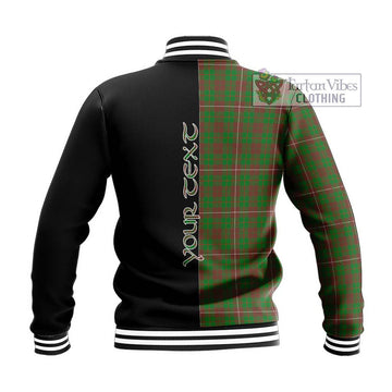 MacKinnon Hunting Modern Tartan Baseball Jacket with Family Crest and Half Of Me Style