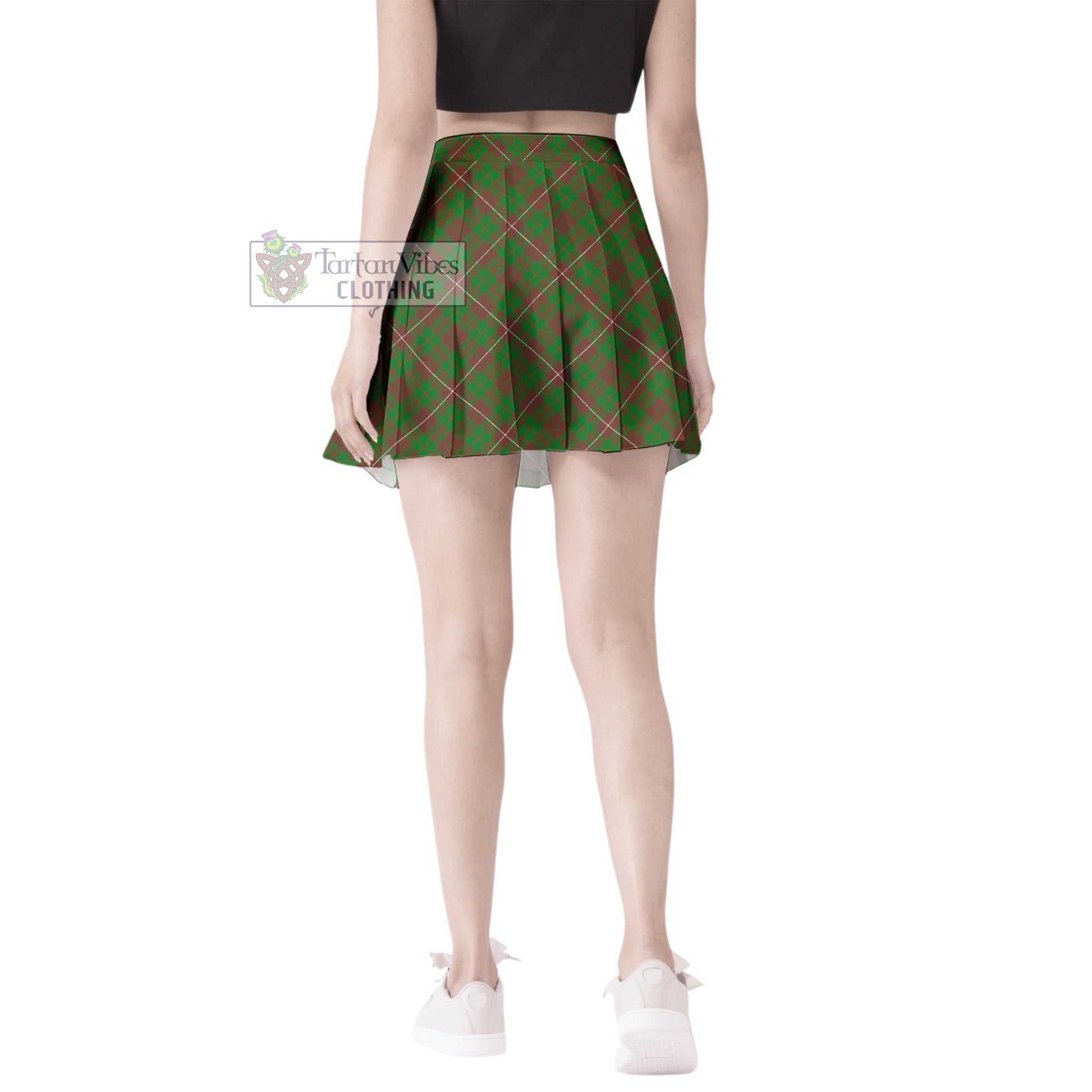 Tartan Vibes Clothing MacKinnon Hunting Modern Tartan Women's Plated Mini Skirt