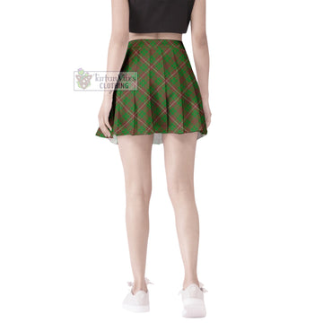 MacKinnon Hunting Modern Tartan Women's Plated Mini Skirt Cross Style