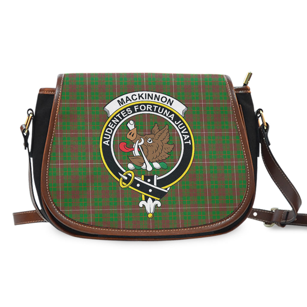 MacKinnon Hunting Modern Tartan Saddle Bag with Family Crest - Tartan Vibes Clothing