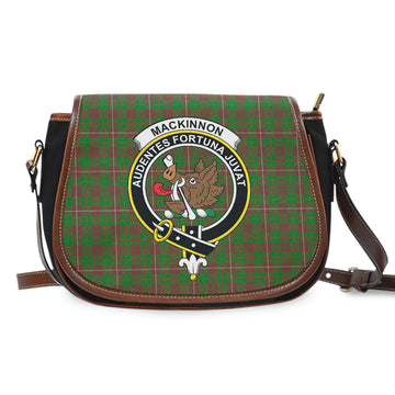 MacKinnon Hunting Modern Tartan Saddle Bag with Family Crest