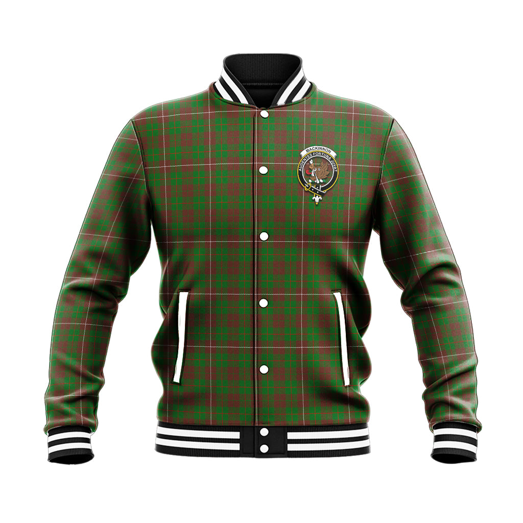 MacKinnon Hunting Modern Tartan Baseball Jacket with Family Crest - Tartan Vibes Clothing