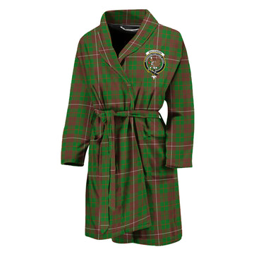 MacKinnon Hunting Modern Tartan Bathrobe with Family Crest