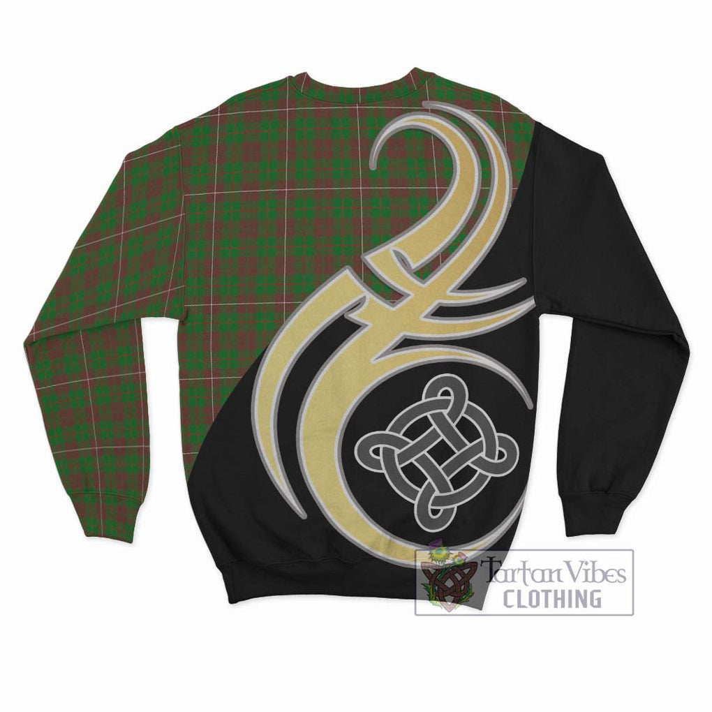 MacKinnon Hunting Modern Tartan Sweatshirt with Family Crest and Celtic Symbol Style - Tartan Vibes Clothing