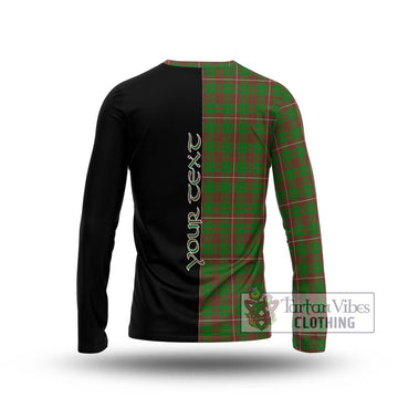 MacKinnon Hunting Modern Tartan Long Sleeve T-Shirt with Family Crest and Half Of Me Style