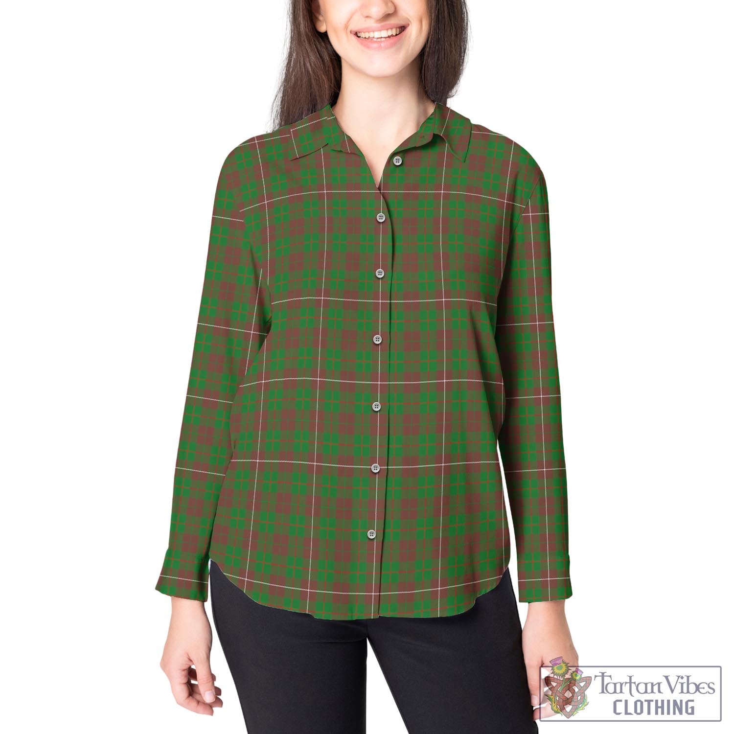 MacKinnon Hunting Modern Tartan Womens Casual Shirt