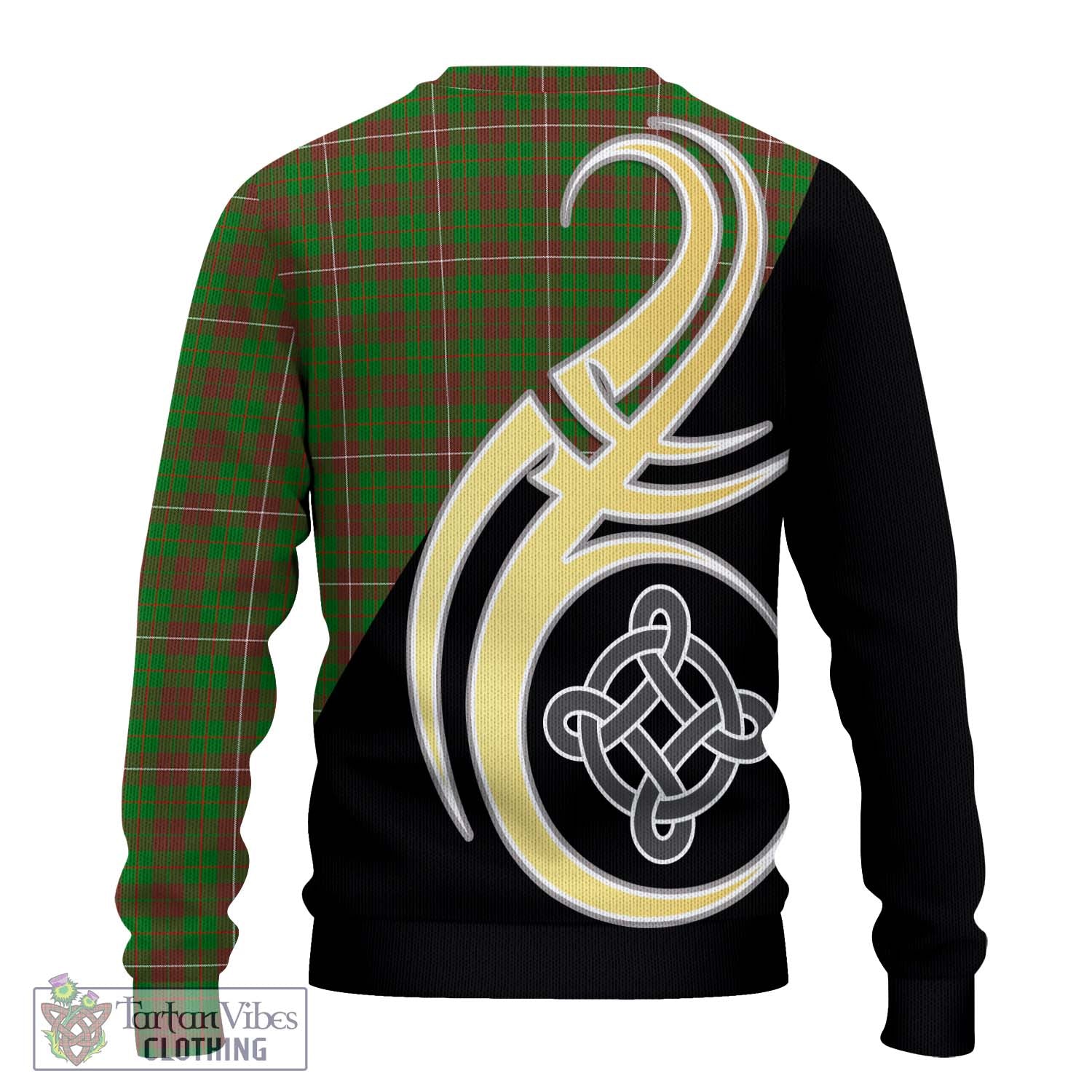 MacKinnon Hunting Modern Tartan Knitted Sweater with Family Crest and Celtic Symbol Style - Tartan Vibes Clothing