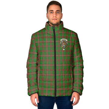 MacKinnon Hunting Modern Tartan Padded Jacket with Family Crest