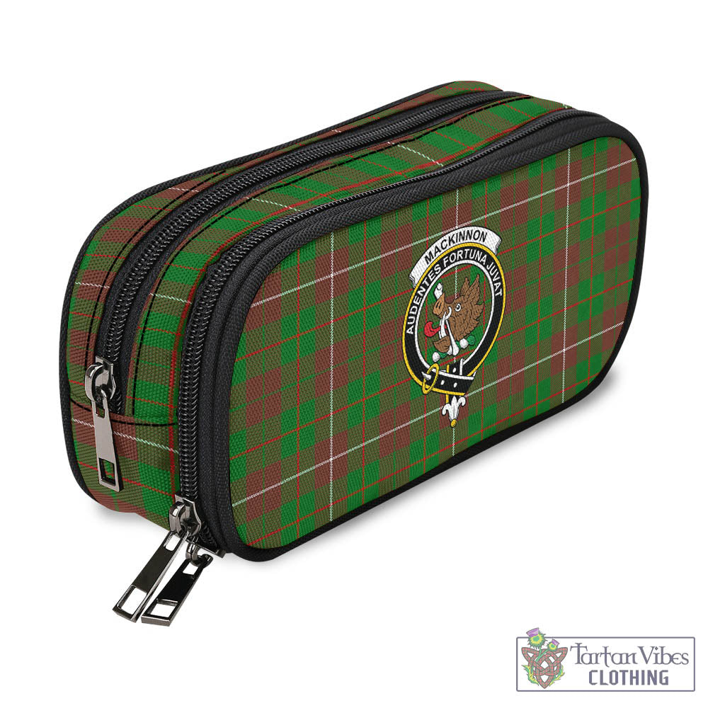 Tartan Vibes Clothing MacKinnon Hunting Modern Tartan Pen and Pencil Case with Family Crest