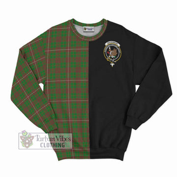 MacKinnon Hunting Modern Tartan Sweatshirt with Family Crest and Half Of Me Style