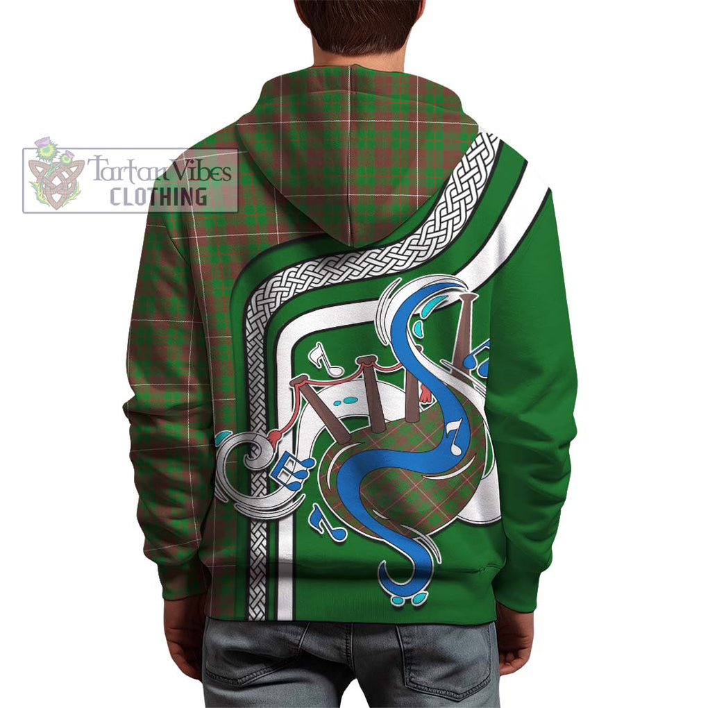 MacKinnon Hunting Modern Tartan Hoodie with Epic Bagpipe Style - Tartanvibesclothing Shop