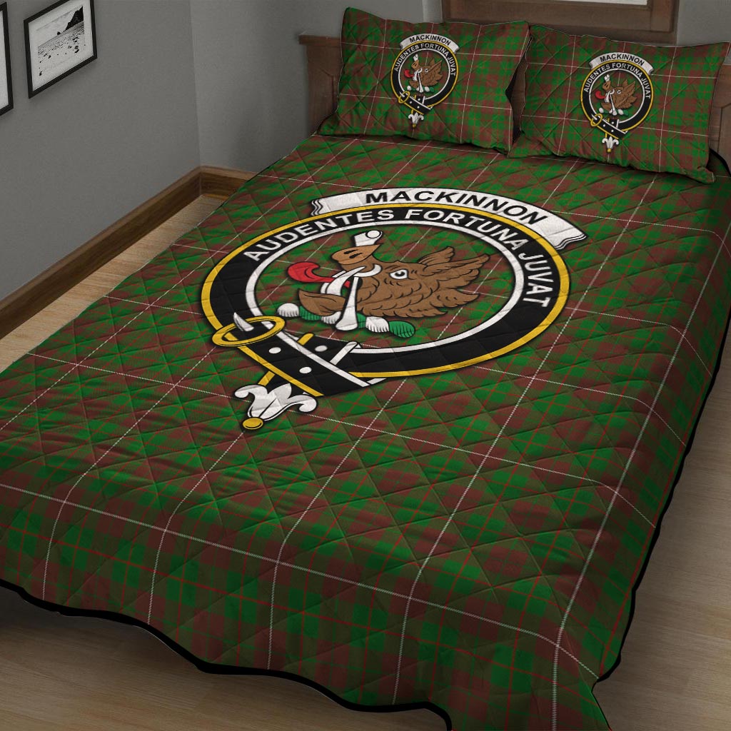 MacKinnon Hunting Modern Tartan Quilt Bed Set with Family Crest - Tartan Vibes Clothing