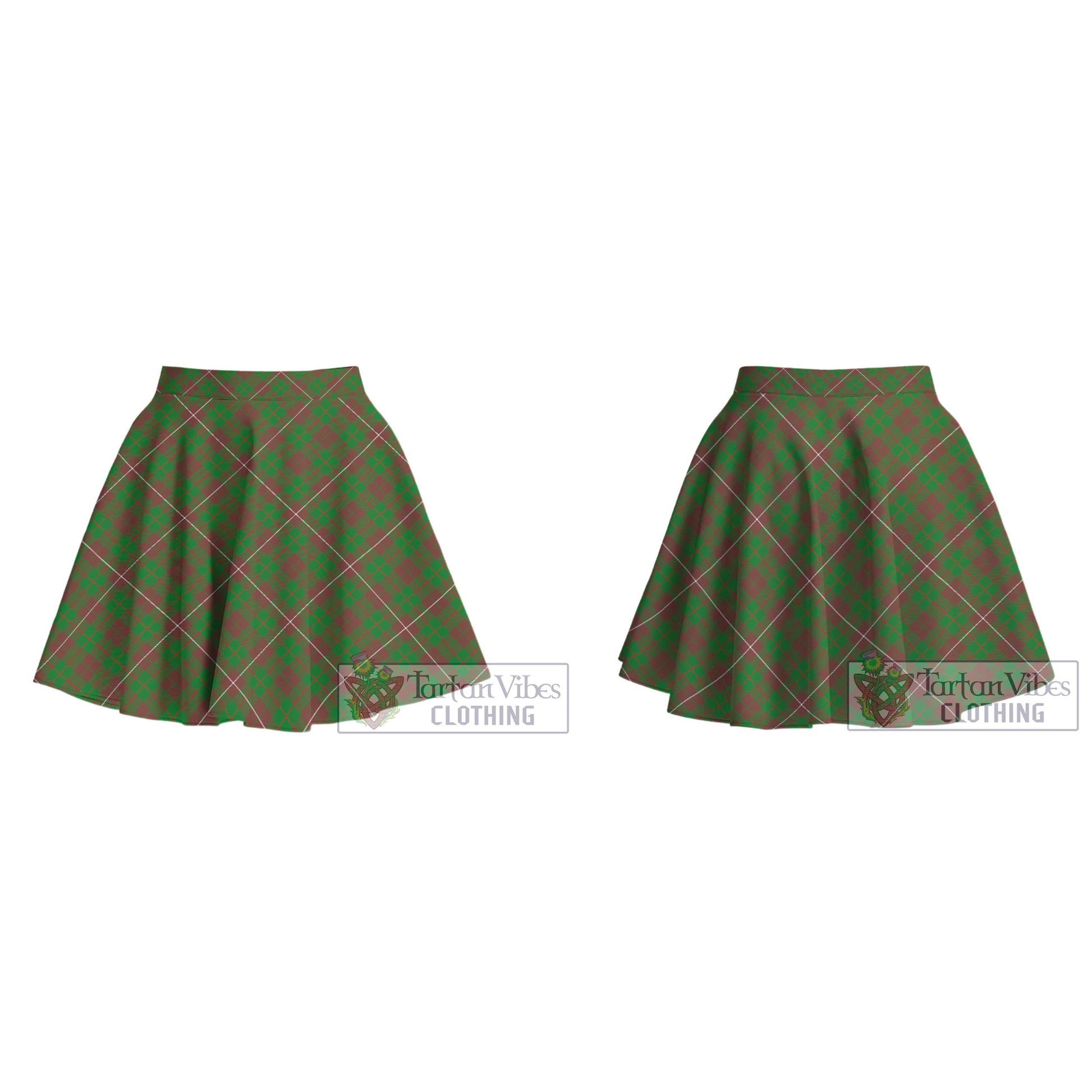 Tartan Vibes Clothing MacKinnon Hunting Modern Tartan Women's Plated Mini Skirt