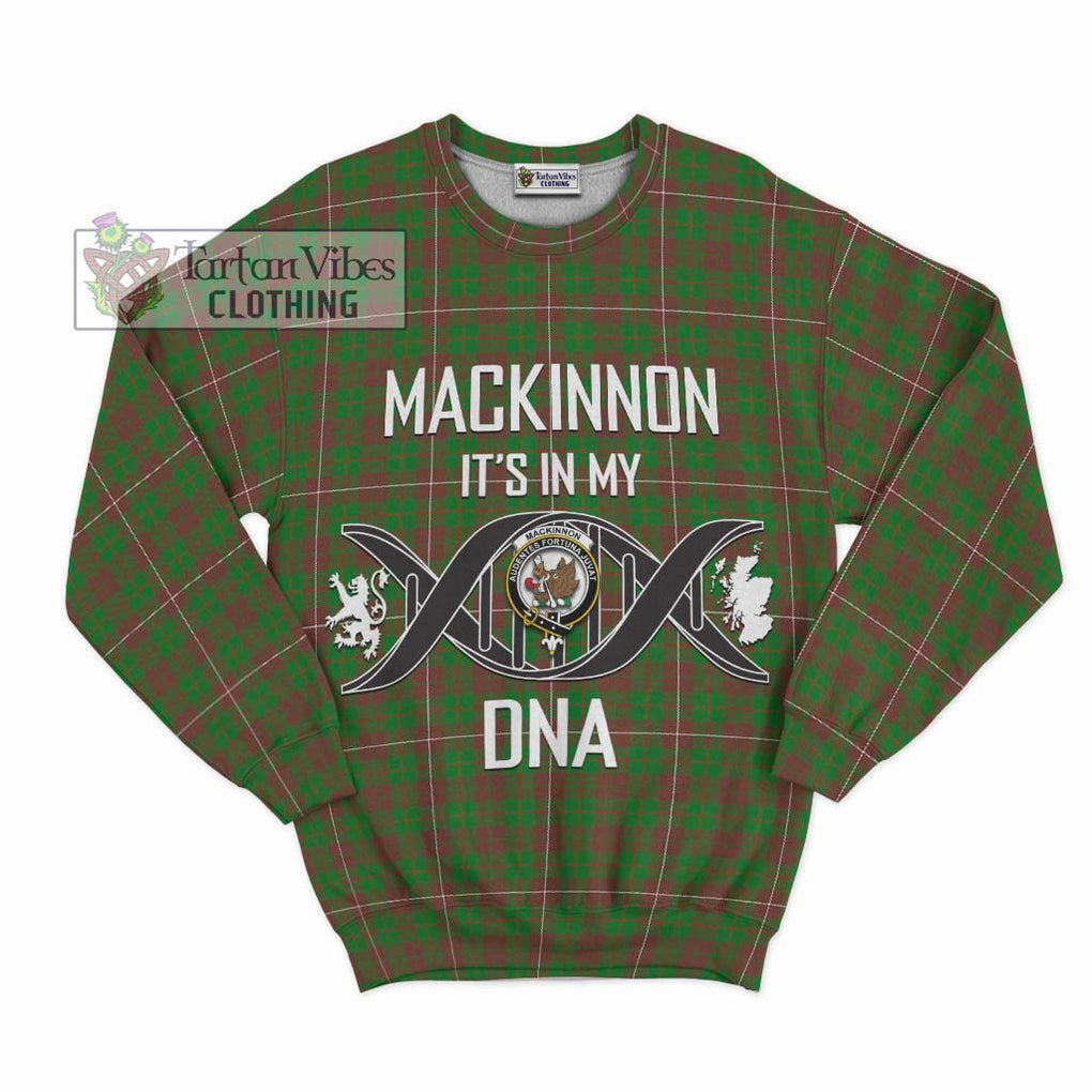 MacKinnon Hunting Modern Tartan Sweatshirt with Family Crest DNA In Me Style - Tartanvibesclothing Shop