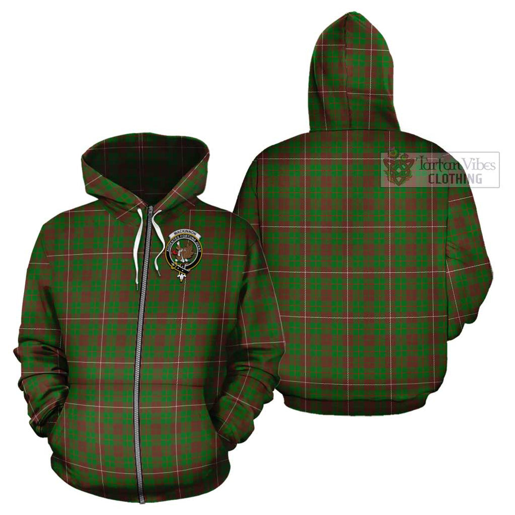 MacKinnon Hunting Modern Tartan Cotton Hoodie with Family Crest Zip Hoodie - Tartan Vibes Clothing