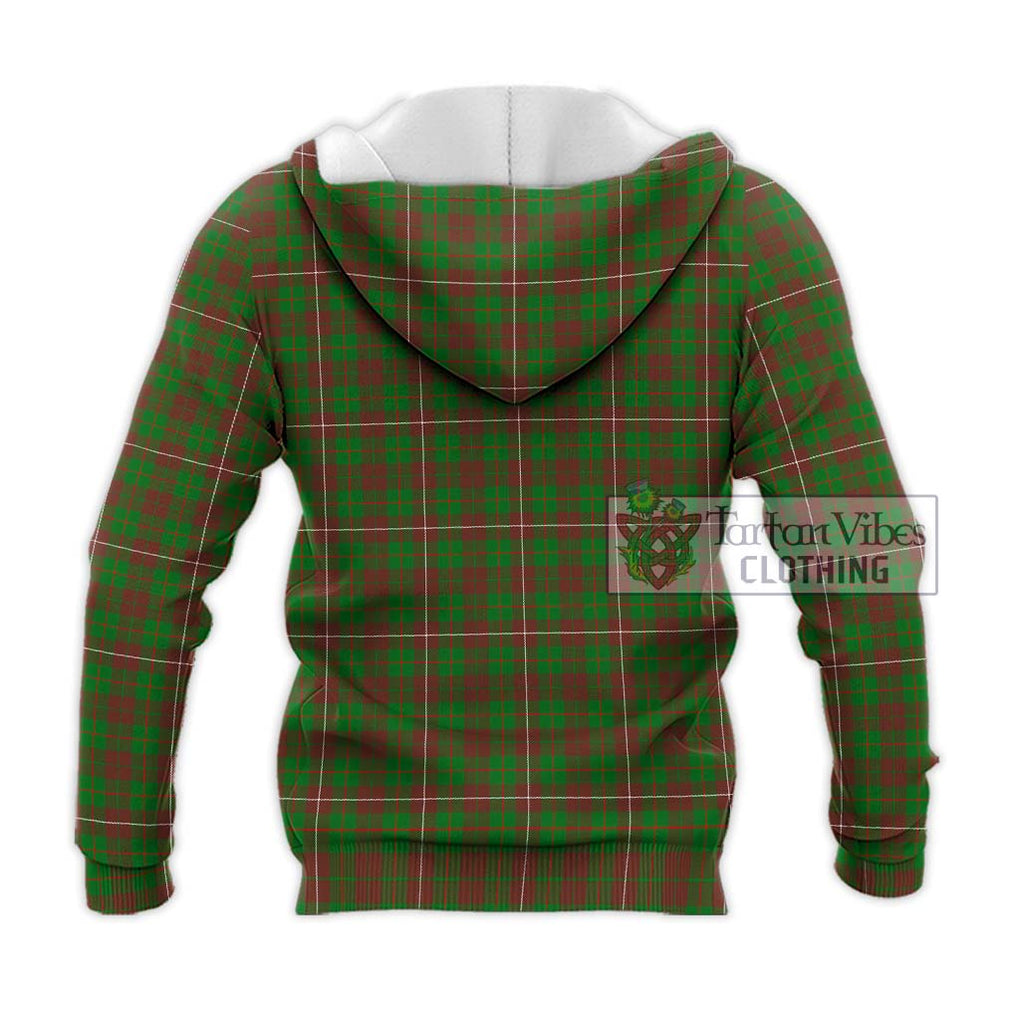 MacKinnon Hunting Modern Tartan Knitted Hoodie with Family Crest DNA In Me Style - Tartanvibesclothing Shop