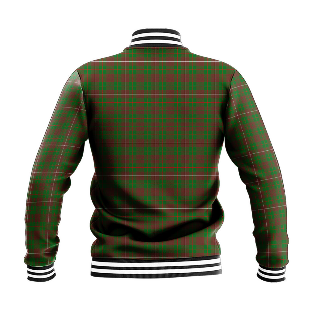 MacKinnon Hunting Modern Tartan Baseball Jacket with Family Crest - Tartan Vibes Clothing