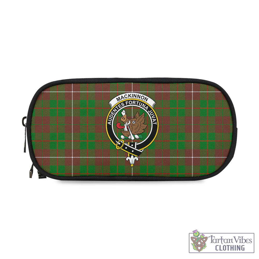 Tartan Vibes Clothing MacKinnon Hunting Modern Tartan Pen and Pencil Case with Family Crest