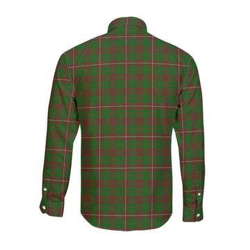 MacKinnon Hunting Modern Tartan Long Sleeve Button Up Shirt with Family Crest