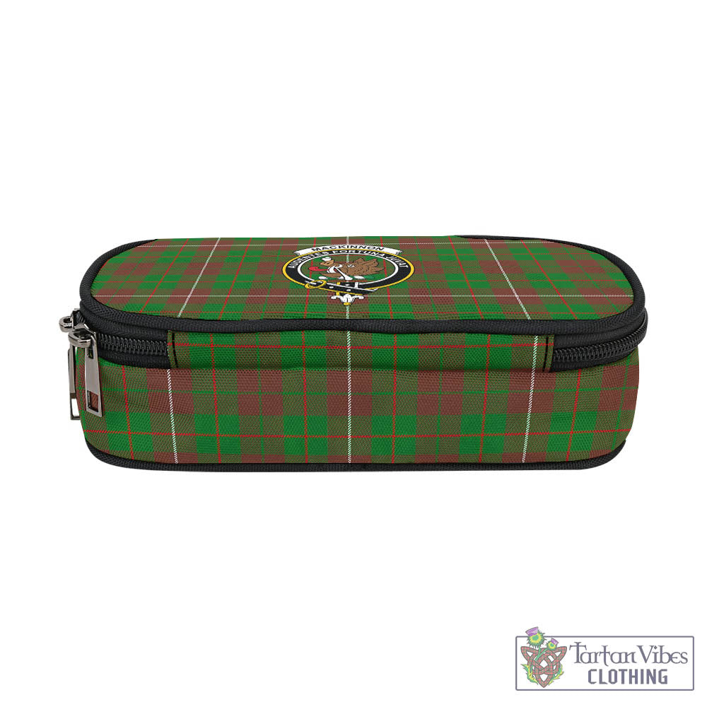 Tartan Vibes Clothing MacKinnon Hunting Modern Tartan Pen and Pencil Case with Family Crest