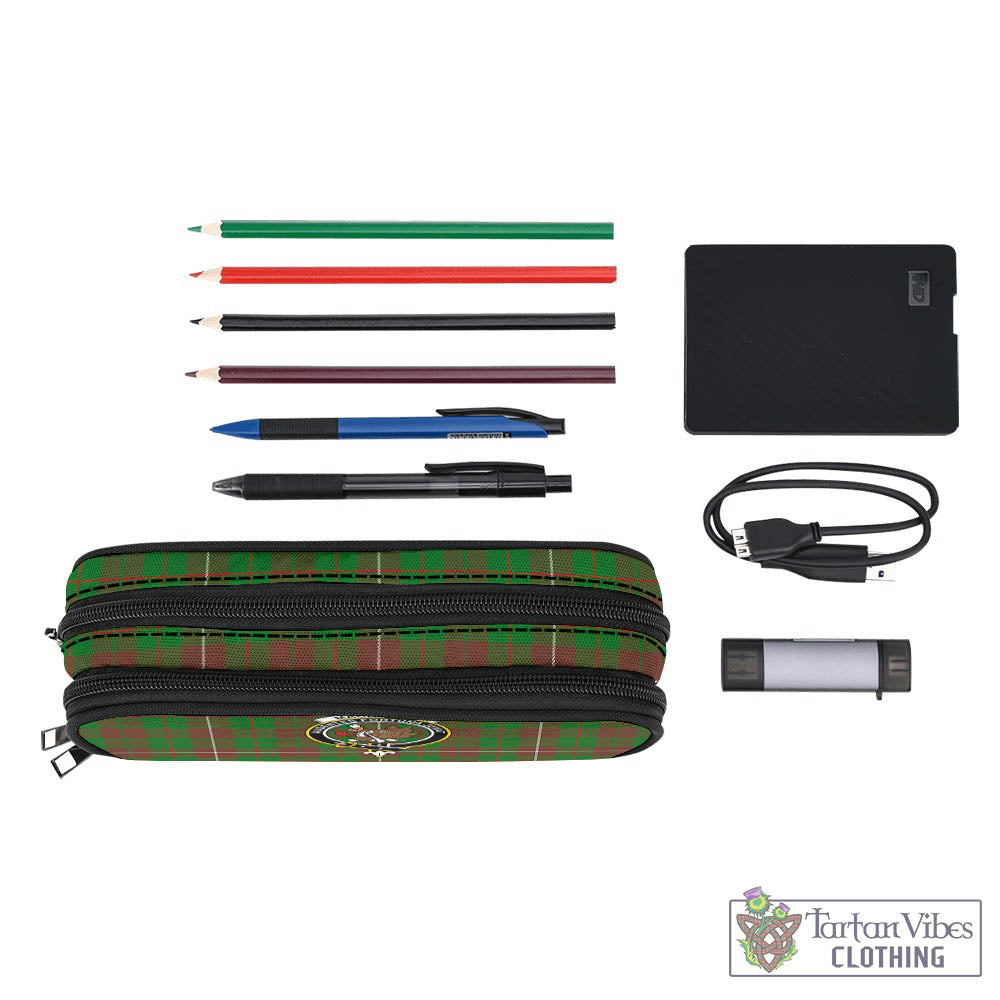 Tartan Vibes Clothing MacKinnon Hunting Modern Tartan Pen and Pencil Case with Family Crest