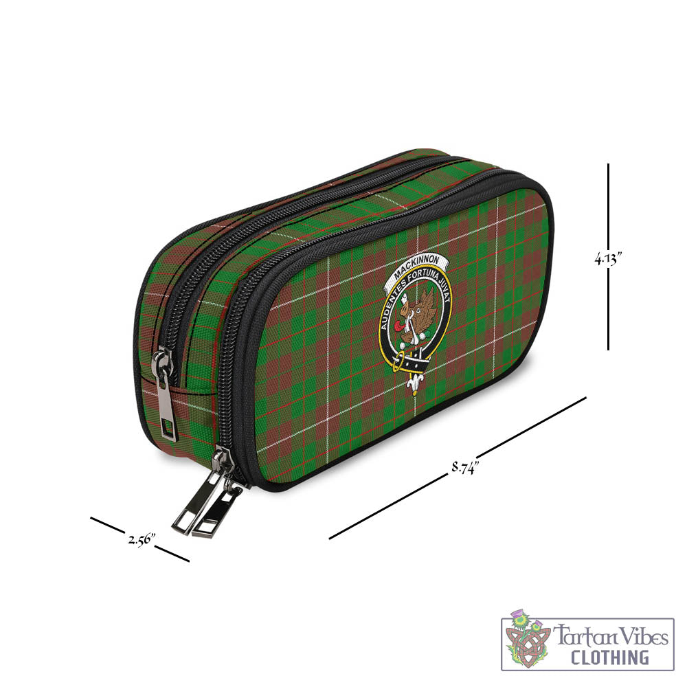 Tartan Vibes Clothing MacKinnon Hunting Modern Tartan Pen and Pencil Case with Family Crest