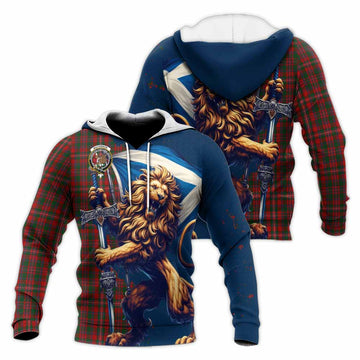 MacKinnon (McKinnon) Tartan Family Crest Knitted Hoodie with Scottish Majestic Lion