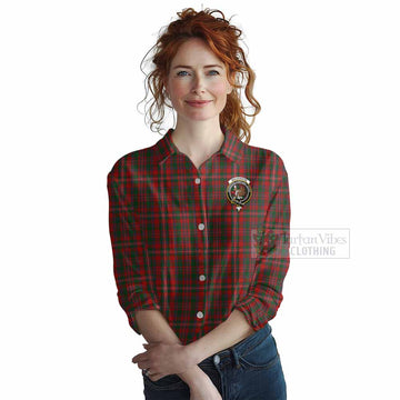 MacKinnon (McKinnon) Tartan Women's Casual Shirt with Family Crest DNA In Me Style