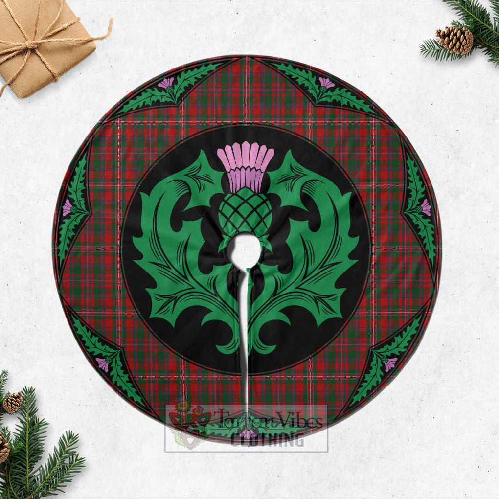 Tartan Vibes Clothing MacKinnon (McKinnon) Tartan Christmas Tree Skirt Scottish Thistle Style