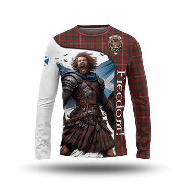 MacKinnon (McKinnon) Crest Tartan Long Sleeve T-Shirt Inspired by the Freedom of Scottish Warrior