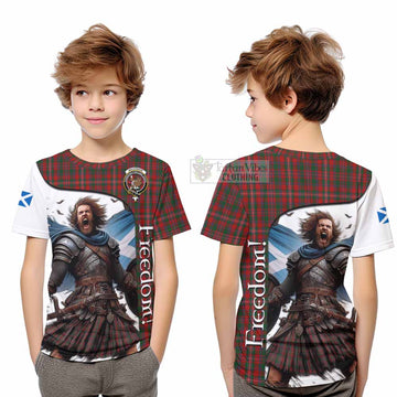 MacKinnon (McKinnon) Crest Tartan Kid T-Shirt Inspired by the Freedom of Scottish Warrior