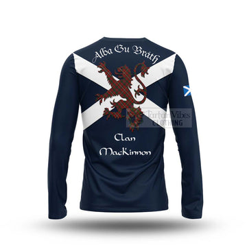 MacKinnon (McKinnon) Tartan Lion Rampant Long Sleeve T-Shirt  Proudly Display Your Heritage with Alba Gu Brath and Clan Name