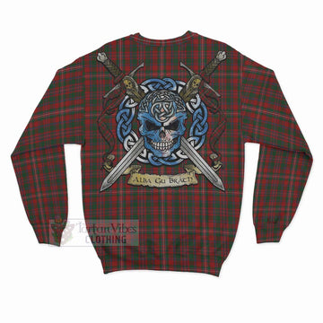 MacKinnon (McKinnon) Tartan Sweatshirt with Family Crest Celtic Skull Style