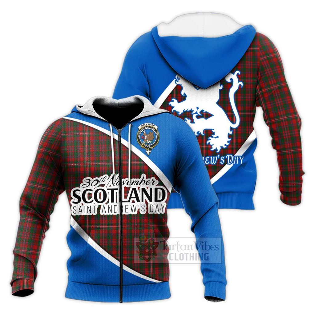 Tartan Vibes Clothing MacKinnon (McKinnon) Family Crest Tartan Knitted Hoodie Celebrate Saint Andrew's Day in Style