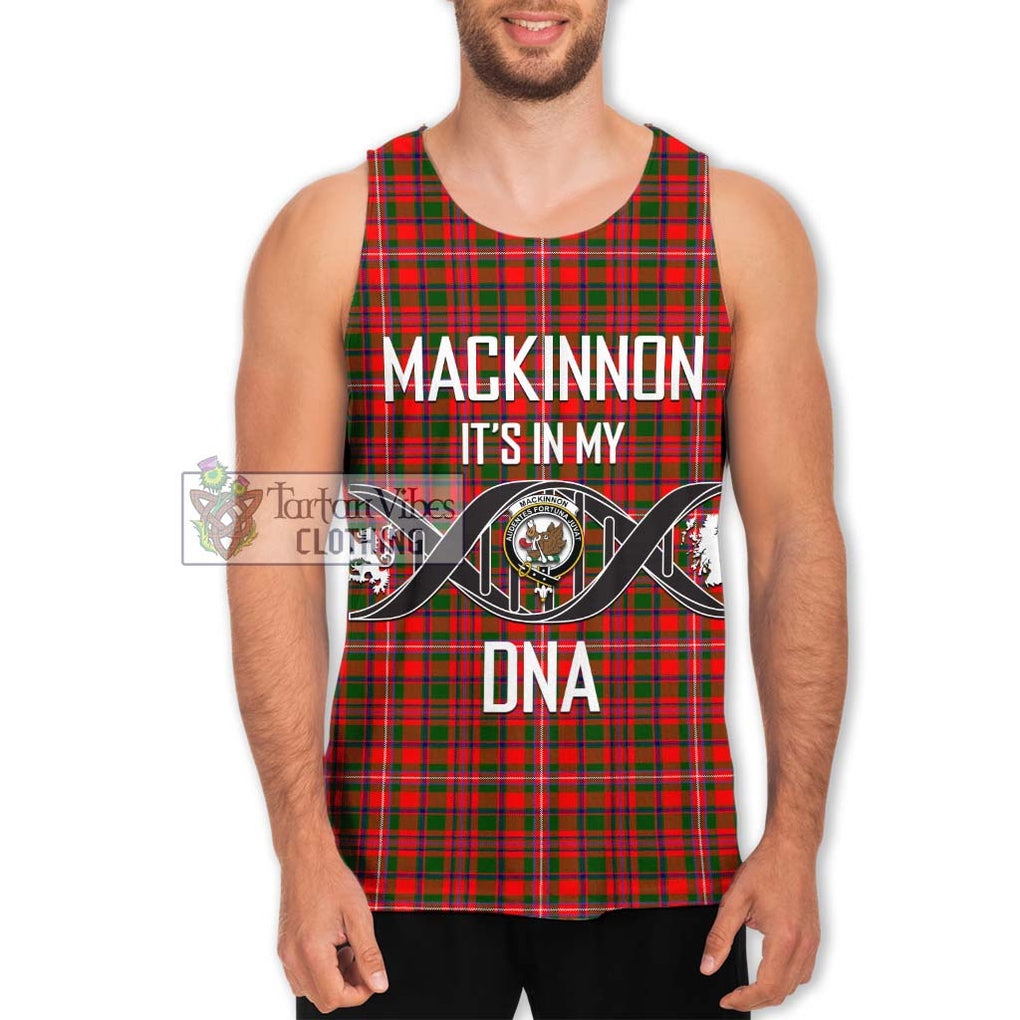 MacKinnon Modern Tartan Men's Tank Top with Family Crest DNA In Me Style Men - Tartanvibesclothing Shop