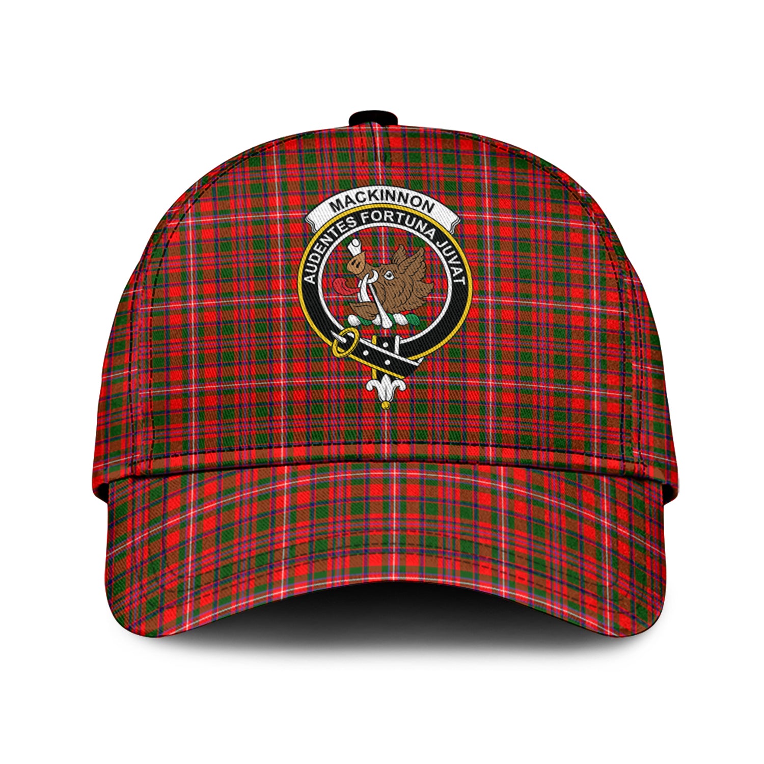 MacKinnon Modern Tartan Classic Cap with Family Crest Classic Cap Universal Fit - Tartan Vibes Clothing