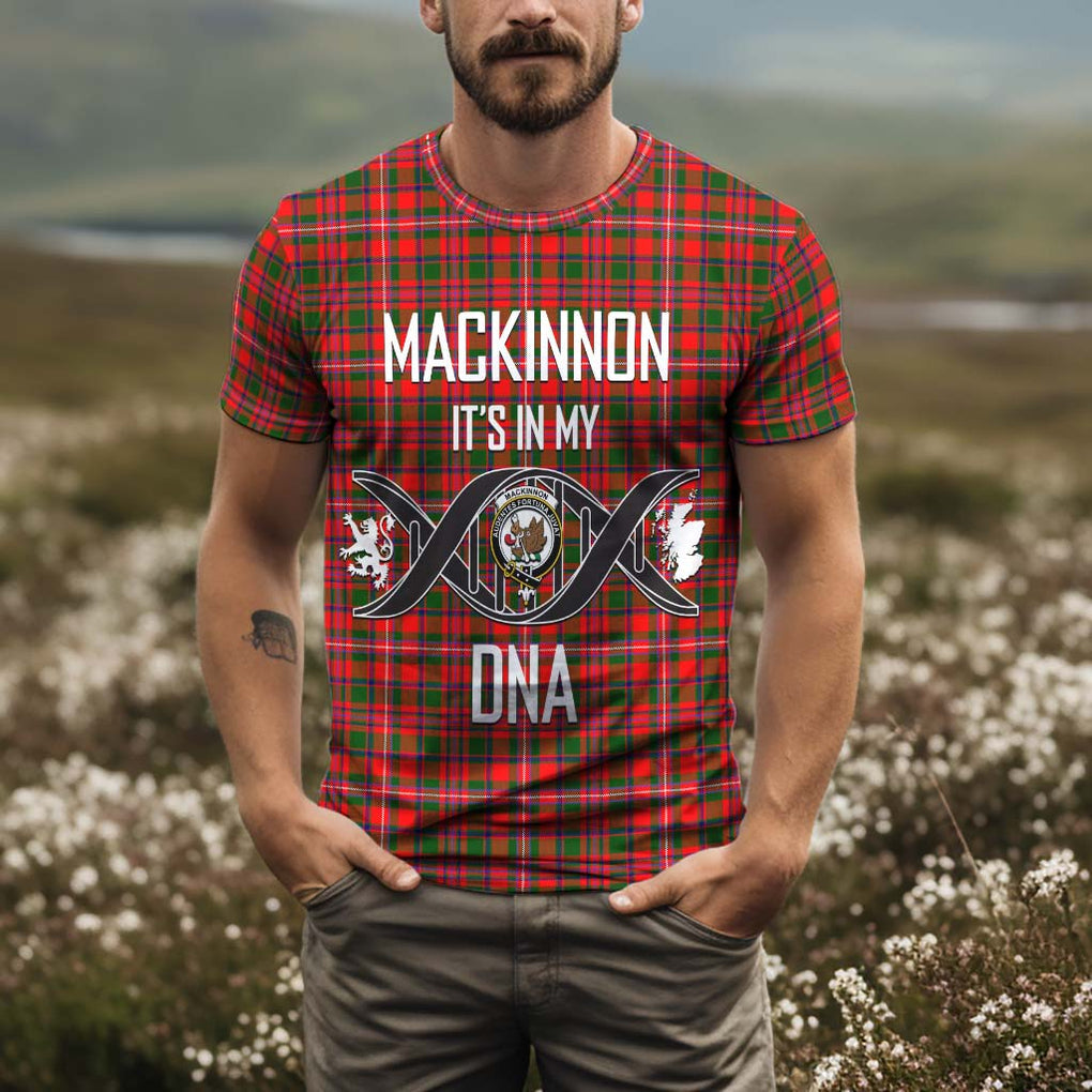 MacKinnon Modern Tartan T-Shirt with Family Crest DNA In Me Style Kid's Shirt - Tartan Vibes Clothing