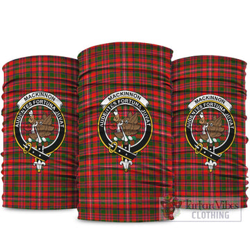 MacKinnon Modern Tartan Neck Gaiters, Tartan Bandanas, Tartan Head Band with Family Crest