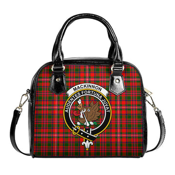 MacKinnon Modern Tartan Shoulder Handbags with Family Crest