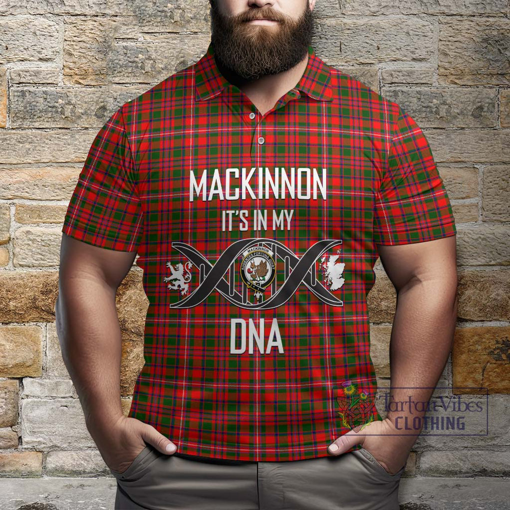 MacKinnon Modern Tartan Polo Shirt with Family Crest DNA In Me Style Kid - Tartanvibesclothing Shop