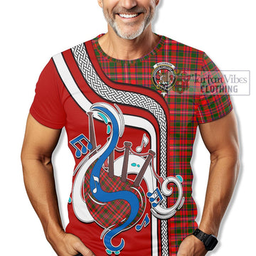 MacKinnon Modern Tartan T-Shirt with Epic Bagpipe Style