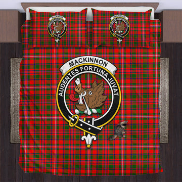 MacKinnon Modern Tartan Bedding Set with Family Crest