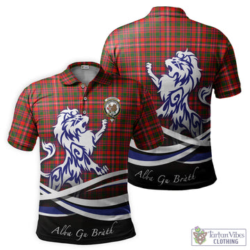 MacKinnon Modern Tartan Polo Shirt with Alba Gu Brath Regal Lion Emblem