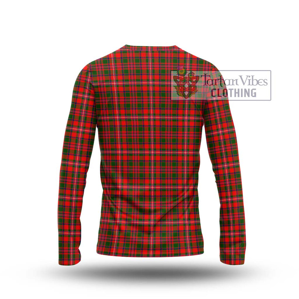 MacKinnon Modern Tartan Long Sleeve T-Shirt with Family Crest DNA In Me Style - Tartanvibesclothing Shop